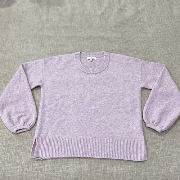 Madewell Round Neck Lavender Sweater Sz XXS - Picture 2 of 7